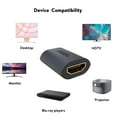 thumbnail image 5 of Onn. Female to Female HDMI  Coupler Adapter, Black Color, Rack Size: 9.5*12.6*1.3cm, 5 of 6