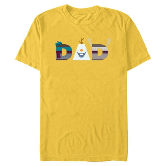 Disney Frozen Olaf Sven Kristoff Father’s Day Birthday Dad - Short Sleeve Blended T-Shirt for Adults - Customized-Yellow