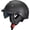 Matte Black X-Large, variant on Motorcycle Protective Helmet, Half Face Face, Sun Vis Visite, Quick Release Buckle, Dot Certified Cycle Retro Cruiser Helmet for Men and Women, Adjustable