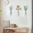 thumbnail image 6 of 3Pcs Metal Flower Wall Art Set Easy Install Iron Flower Wall Decor Fashion Metal Floral Farmhouse Decoration with Screws for Bedroom Dining Room, 6 of 9