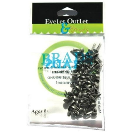 

Round Brads 4mm 70/Pkg-Brushed Silver