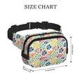 thumbnail image 4 of Kdxio Cartoon Flowers Crossbody Double Layer Waist Bag Belt Bag for Unisex Fanny Pack Fashion Waist Packs for Hiking Running Shopping Traveling, 4 of 9