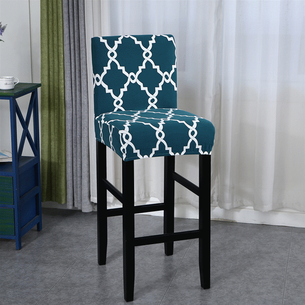 Stretch Bar Stool Cover Counter Height, High Back Bar Stool Covers