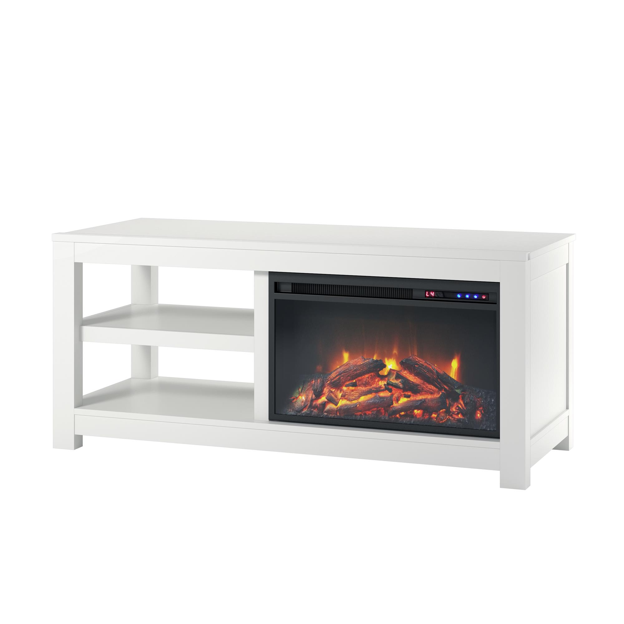 Ameriwood Home Glyndon Electric Fireplace TV Stand for TVs up to 55" White - image 4 of 7