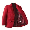 thumbnail image 3 of ETHAN Boys Red Suit for Boys 3 Pieces Boys Blazer Formal Suit Set for Wedding Boy Suit 2T, 3 of 8