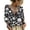 A02-Dark Gray, variant on Halloween Blouses for Women Dressy Casual 3/4 Sleeve Flounce Cuff Summer Tops Loose Fit Tunic Ruffled Bohemian Shirts