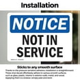 thumbnail image 3 of (2 Pack) Not In Service OSHA Notice Sign 5 Inch X 3.5 Inch Vinyl Label Decal Sticker Weather Resistant, UV Protected for Workplace, Business, and Construction Site, Made in the USA, 3 of 7