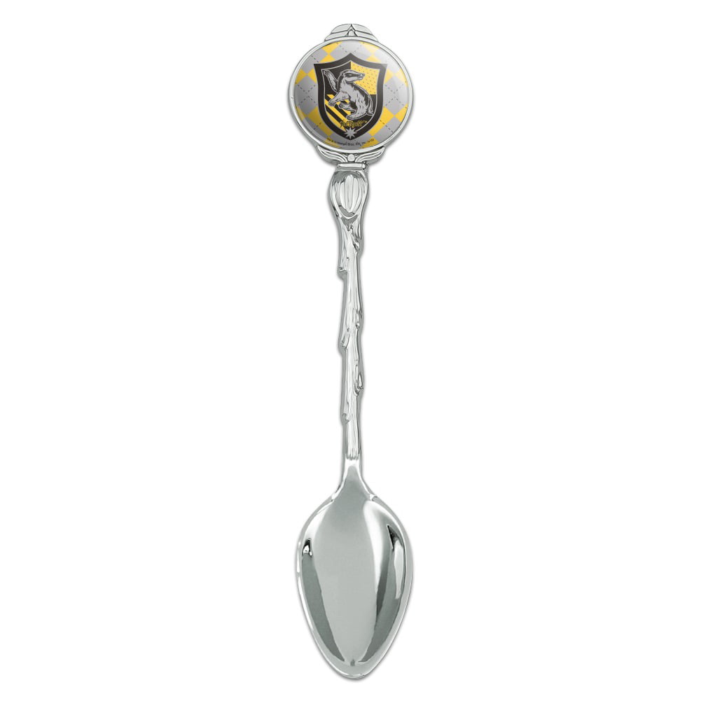 Harry Potter Hufflepuff Plaid Sigil Novelty Collectible Demitasse Tea Coffee Spoon 