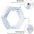 thumbnail image 2 of Oumilen 15.7” x 3.9” Blue White Hexagon Floating Shelves, Set of 6, 2 of 6
