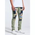 thumbnail image 2 of Embellish NYC Men's Silas Rip & Repair Patchwork Distressed Skinny Fit Denim Jeans (30, Off Blue), 2 of 3