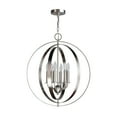 thumbnail image 5 of Woodbridge Lighting Camellia Round 6-Light Metal Pendant Chandelier in Nickel, 5 of 5