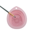 thumbnail image 3 of Unique Bargains Teardrop Shape Makeup Brush Cleaning Mat 1 Pc Pink, 3 of 6