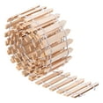 thumbnail image 3 of Unique Bargains 39' L x 2' H Wood Miniature Mini Fairy Garden Picket Fence, Natural Color, 3 of 5