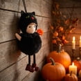 thumbnail image 5 of Kiddiway Halloween Pumpkin Witch Broom Set - Spooky Decor for House Party, Halloween Decorations, Vintage Halloween Decor, Porch Decor, Supply,Black, 5 of 6