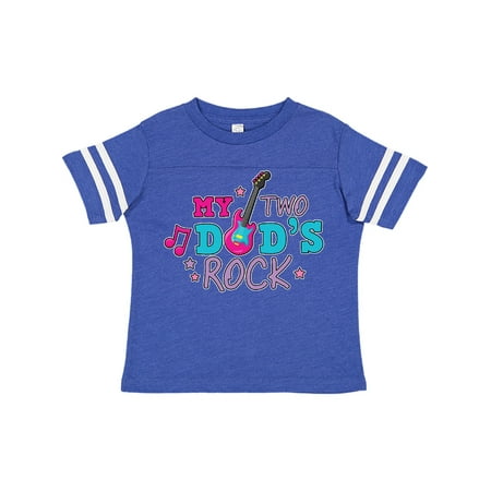 

Inktastic My Two Dads Rock with Guitar Gift Toddler Toddler Girl T-Shirt