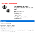 thumbnail image 2 of Front Wheel Hub Set 2 Piece - Compatible with 2010 - 2013 Kia Forte Koup 2011 2012, 2 of 2