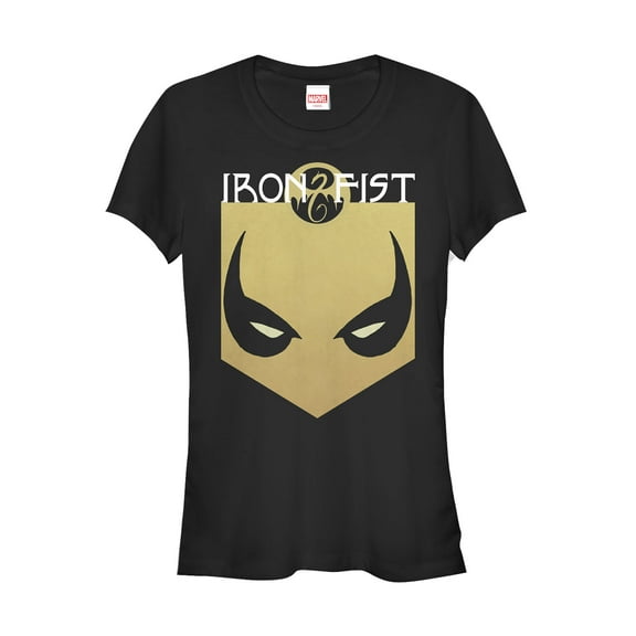 Junior's Marvel Iron Fist Mask Graphic Tee Black Medium