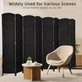 thumbnail image 2 of YRLLENSDAN 8 Panel Room Divider 5.57Ft Room Partitions and Dividers Freestanding Folding Screen Partition Room Dividers Privacy Screen Indoor Wall Divider for Bedroom Living Room Office, Black, 2 of 7