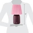 thumbnail image 5 of Mainstays 11 in Rechargeable LED Portable Table Lamp, Purple Base with Pink Linen Shade, Dimmable Touch Sensor, 5 of 5