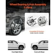 thumbnail image 3 of 2-Pack Front & Rear Wheel Bearing Hub Assembly, Compatible with 2020 Chevy Impala/Equinox & Buick Regal/Cadillac XTS - OEM 513288 Equivalent - Hub & Bearing Kit, 3 of 11
