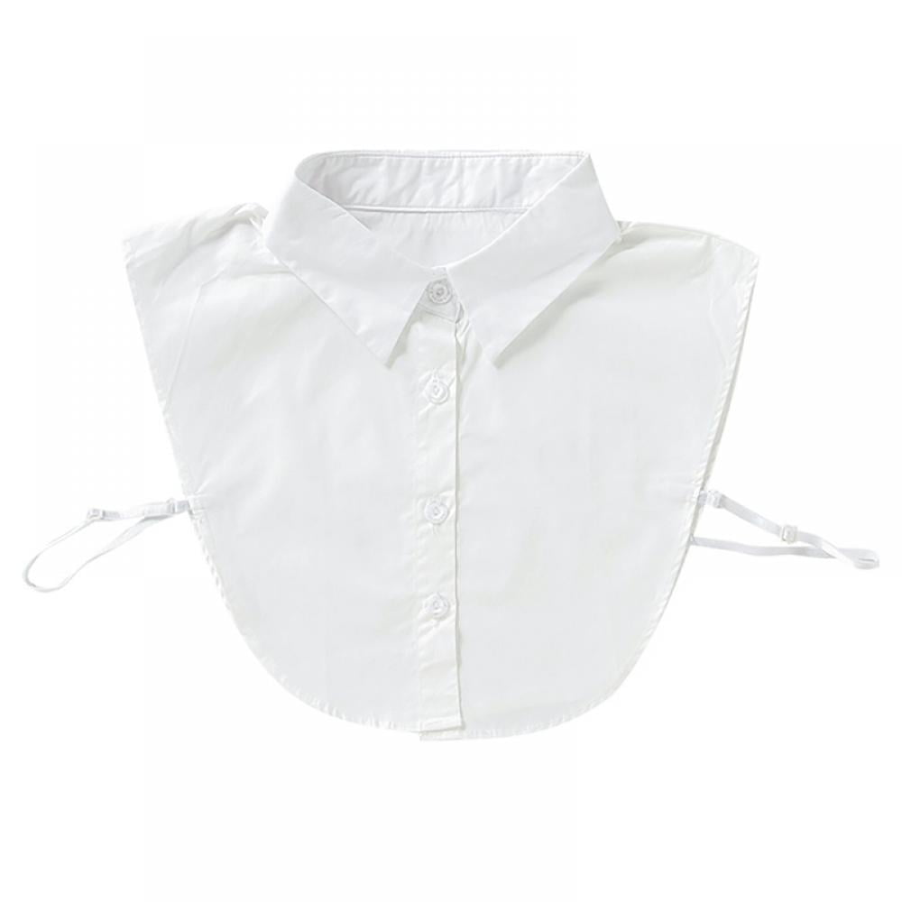 Detachable Lapel Half Shirt Chiffon Elegant Fake Collar Stylish Blouse ...
