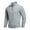 Gray, variant on Men Quarter Zip Pullover Golf Fleece Long Sleeve Thermal Lightweight Sweatshirt Slim Fit Stretchy Ribbed