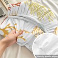 thumbnail image 4 of King Size Fitted Sheet Set - Orange Yellow Coastal 3 Piece Bedding Sets 16" Deep Pocket Fitted Sheet with 2 Pillowcases, Nautical Summer Beach Coral Sea Turtle Brushed Microfiber Hotel Bed Sheets, 4 of 9