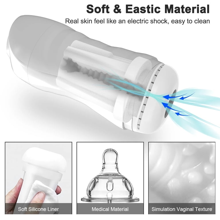 TLUDA Automatic Male Masturbator, Vibrating Stroker Adult Sex Toys for  Men,10 Modes Vibration and 5 Modes Sucking White Small - Walmart.com