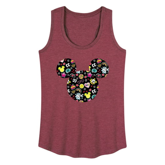 Mickey & Friends - Mickey And Minnie Doodles - Women's Racerback Tank Top