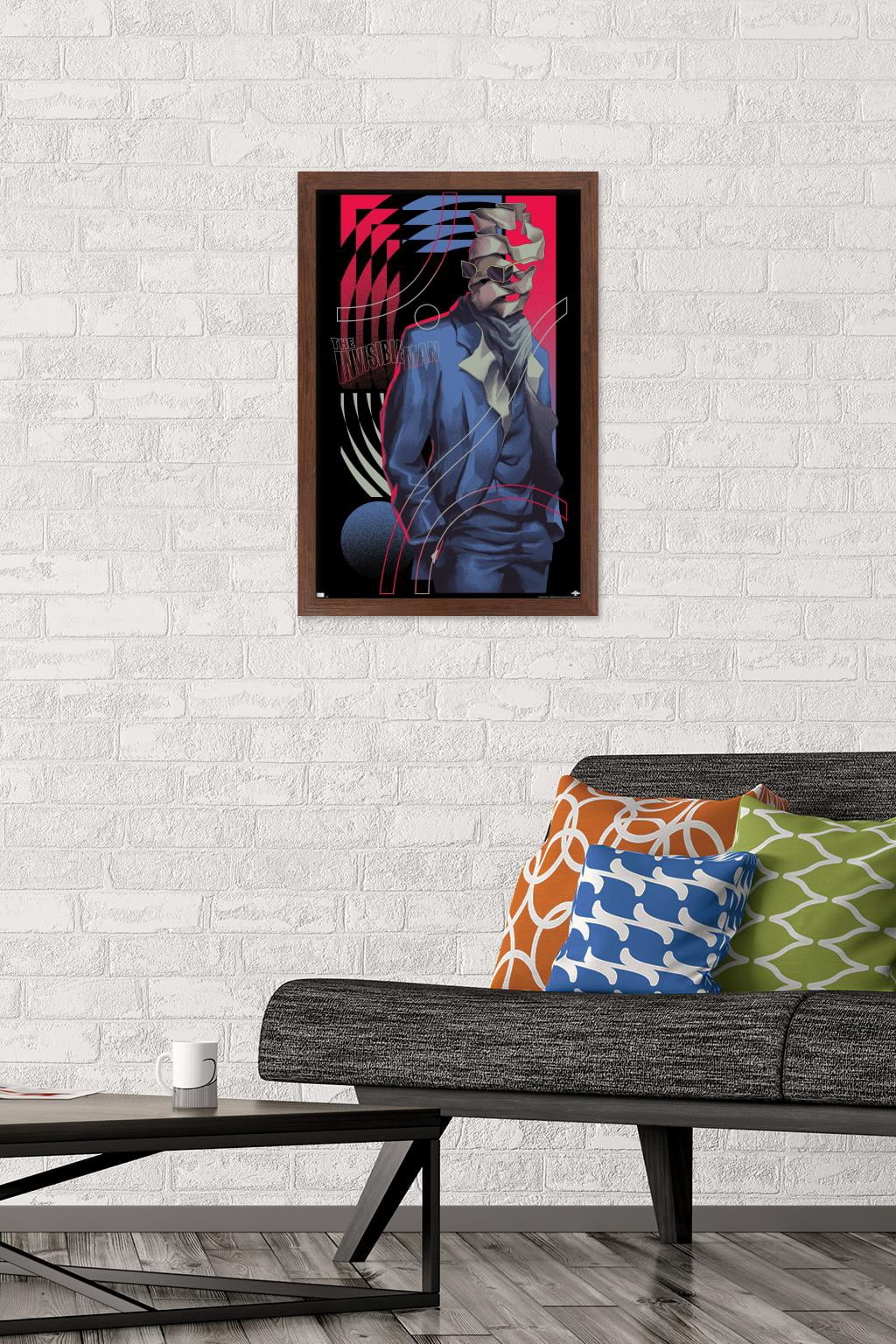 The Invisible Man - Illustration Wall Poster, 14.725" x 22.375" Framed