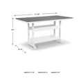 thumbnail image 4 of Ashley Furniture Transville Outdoor Plastic Dining Table in Gray and White, 4 of 15