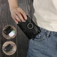 thumbnail image 4 of 2 Keychain Leather Coin Purse Zipper Mini Pouch Keychain Change Purse for Women Coin Wallet Coin Holder for Purse, 4 of 6