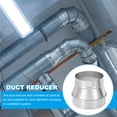 thumbnail image 4 of Uxcell 2 Pcs 5" a 6" Adaptador Conector Reductor de Conducto Redondo de Acero Galvanizado, Tono Plateado, 4 of 5