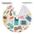 thumbnail image 4 of Kll 48" Christmas Tree Skirt Playing Video Games Xmas Tree Skirts Mat For New Year Xmas Holiday Party Indoor Outdoor Home Decoration, 4 of 9