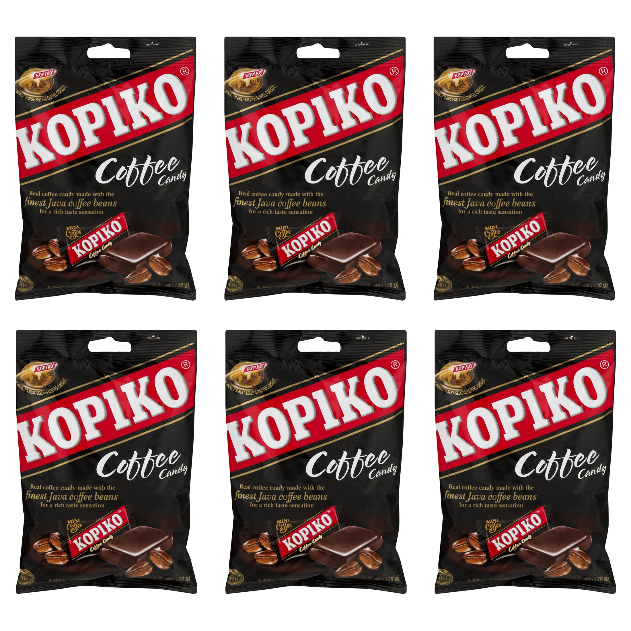 (6 pack) Kopiko Mini Coffee Candy, 4.23 Oz