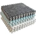 thumbnail image 3 of 10Pcs Plush Foam Floor Mat,Plush Interlocking Carpet Tiles,Anti-Slip Square Puzzle Floor Mat,EVA Foam Area Rugs for Bedroom Playroom, 3 of 7
