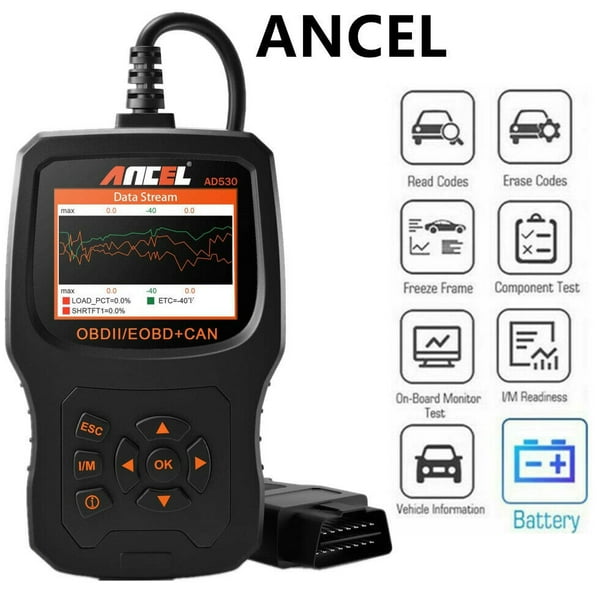 (Upgraded AD310)ANCEL AD530 Full OBD2 Scanner Code Reader Function