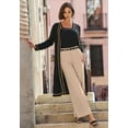 thumbnail image 3 of Jessica London Women's Plus Size Stretch Cotton Chino Wide-Leg Trouser, 3 of 5