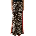 thumbnail image 2 of Women'S Cheetah Print Wide Leg Baggy Pants Y2k Side Loose Streetwear Trousers Brown XL, 2 of 8
