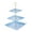 Blue, variant on Deagia Kitchen Glassware Clearance Three-Tiered Fruit Tray Dried Fruit Tray Dessert Tray Multi-Tiered Cake Stand Home Tools