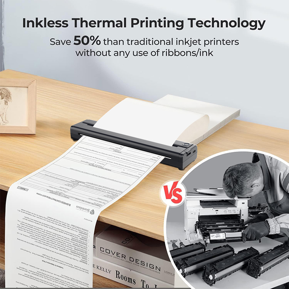 Foluu Thermal Tattoo Printers X9 Portable Wireless with 1Roll Paper Compatible with Phone/PC