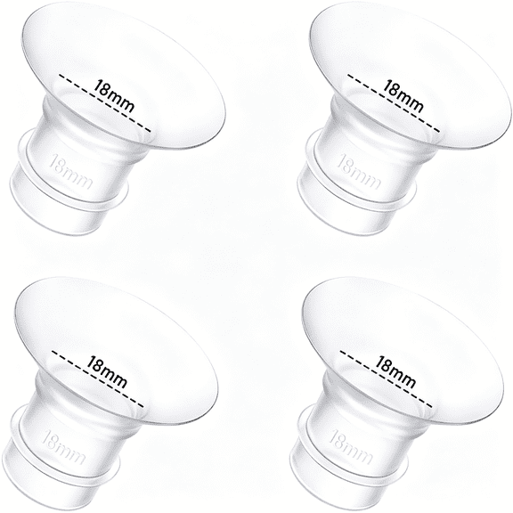 DUPAI 4Pcs Breast Pump Flange Insert 18Mm Compatible with Momcozy Medela Elvie/Lansinoh/Paruu P10 Breast Pump,Fit for Momcozy M5/M9/M6/V2 Pro/V2 Pro/S12 Pro E10 S1 S1 Pro