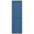 thumbnail image 5 of Ekena Millwork 12"W x 62"H True Fit PVC Farmhouse/Flat Panel Combination Fixed Mount Shutters, Sojourn Blue (Per Pair - Hardware Not Included), 5 of 8