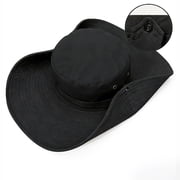 Cowin Sun Hat for Men Sun Protection Wide Brim Bucket Hat Waterproof Breathable Packable Boonie Hat for Fishing Black
