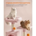 thumbnail image 3 of FEANDREA Árbol para Gatos de 155 cm de Altura, 49 x 40 x 155 cm, Rascador para Gatos con 5 Postes, Felpa Multicapa, Rosa Jalea, 3 of 5