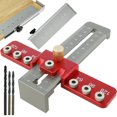 thumbnail image 1 of EIMELI  Cabinet Hardware Jig Aluminum Alloy Cabinet Handle Drill Guide Precise Punch Locator Drill Template Hardware Mounting Template for Wardrobe Drawer, 1 of 8