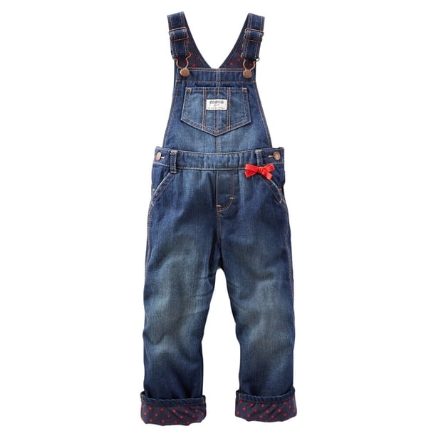 Oshkosh B'gosh OshKosh Baby Girls FleeceLined Denim Overalls