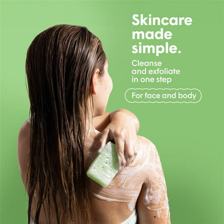 Esponjabon Aloe Vera Soap Sponge  Soothe & Hydrate 2-in-1 Soap Sponge   For Face and Body - 4.2 oz