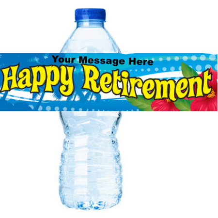 Happy Retirement  Party  Decorations  15ct Water Bottle 
