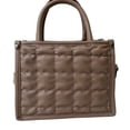 thumbnail image 2 of Bolsa Steve Madden Mini Tote Bnko Sqares Café, 2 of 6